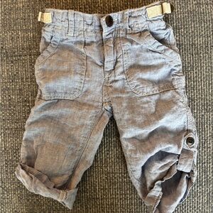 👖 GAP Baby 100% Linen Blue Chambray Pants – 18-24 Months 🌿